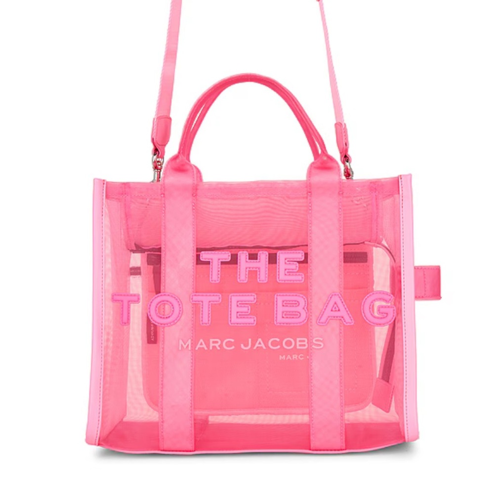 Marc Jacobs Pink Transparent Tote Bag